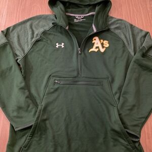 Under Armour Dark Green A's Pullover